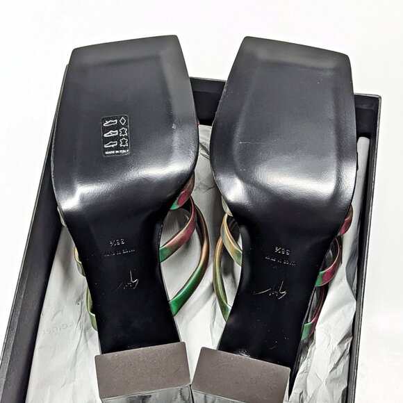 Giuseppe Zanotti Shangay 85MM Strappy Patent Slide Sandals Size 38.5 (MSRP $795) - Picture 11 of 12